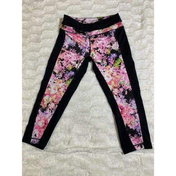 Cynthia Rowley Womens Black Pink Active Pants Sz S - Picture 1 of 6